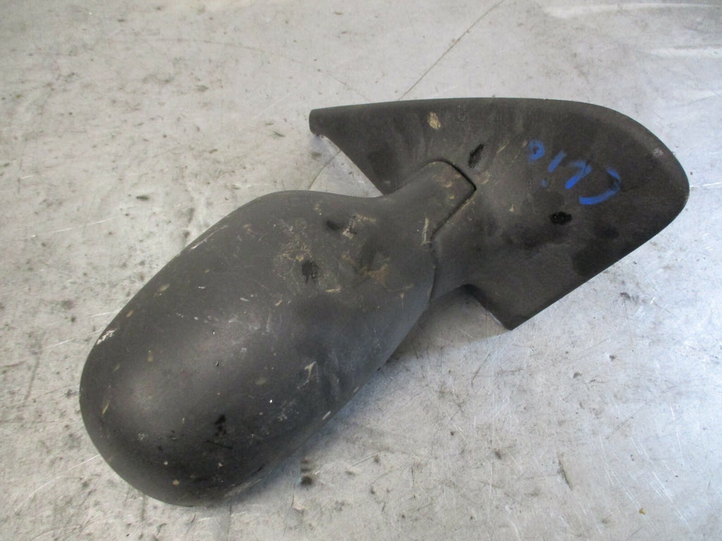 RENAULT CLIO MK2 2003 OS DRIVER SIDE MANUAL DOOR WING MIRROR BLACK PLASTIC