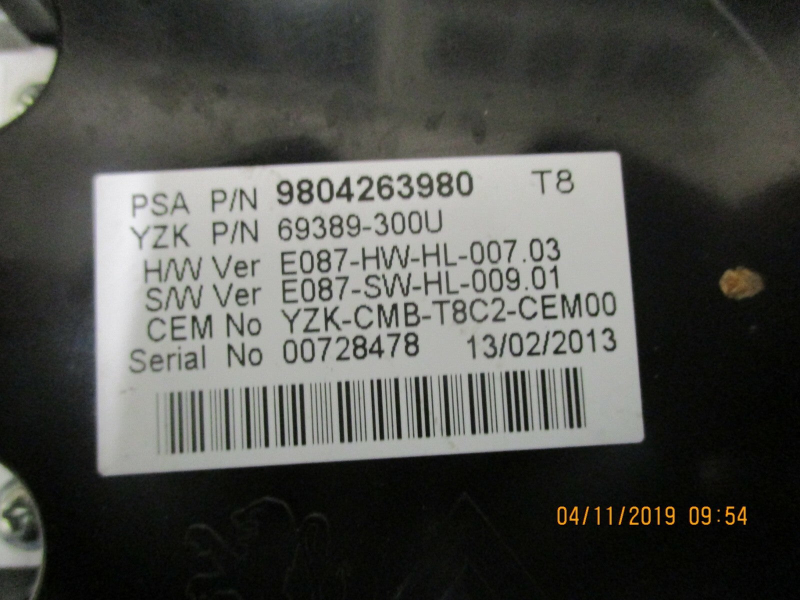PEUGEOT 3008 2010 2.0 HDI DIESEL SPEEDO CLOCKS INSTRUMENT CLUSTER 9677785180