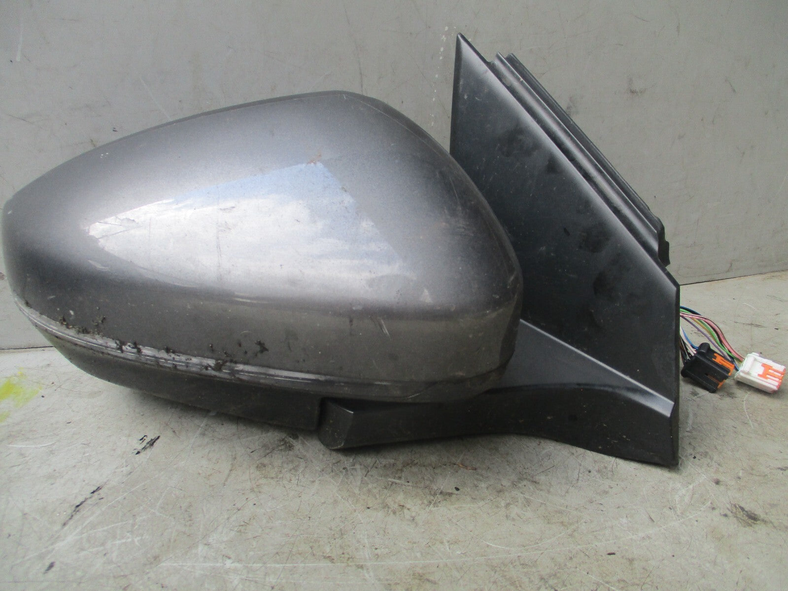 2013 PEUGEOT 5008 OSF FRONT DRIVING SIDE RIGHT POWER WING MIRROR WITH BLIND SPOT