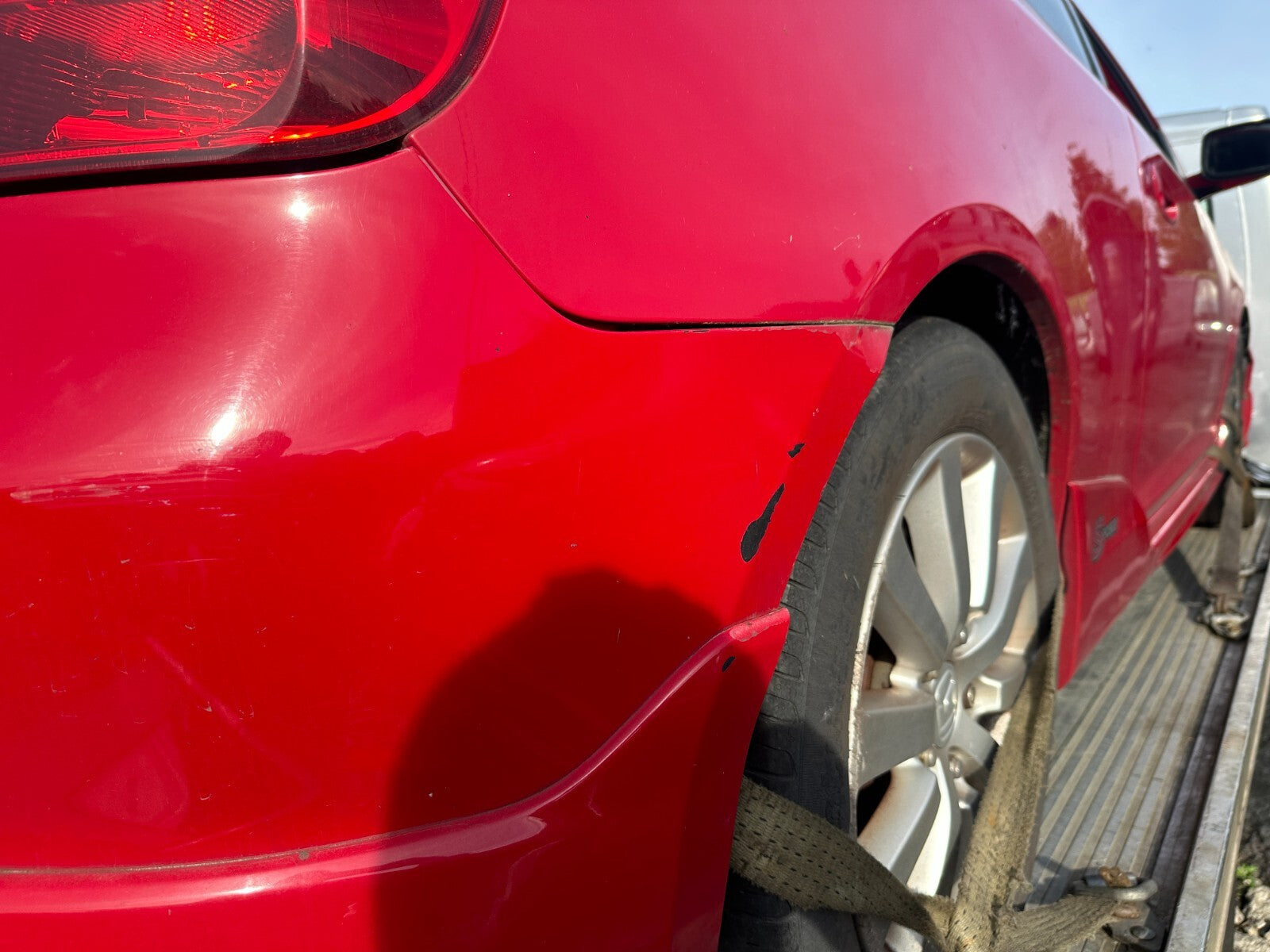 2005 HONDA CIVIC MK7 FACELIFT TYPE S 3 DOOR REAR BUMPER RED R81
