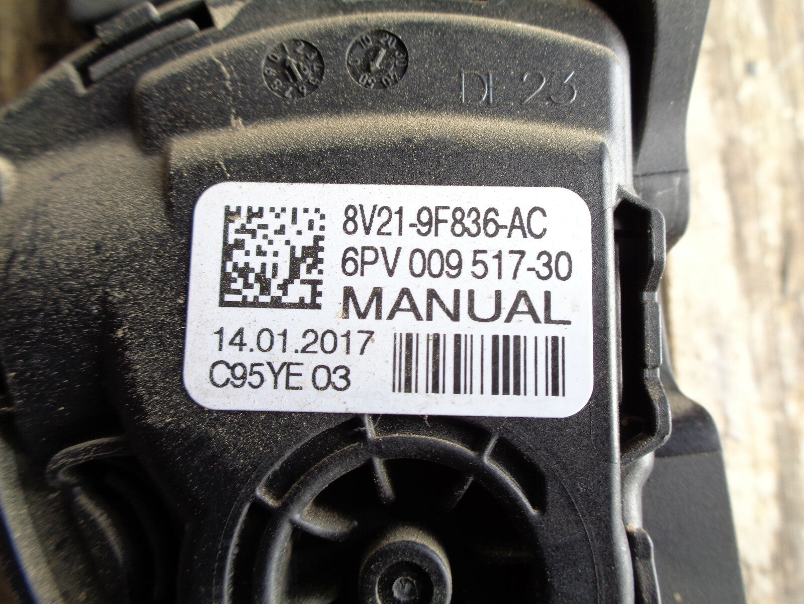 FORD FIESTA MK7 2016 THROTTLE PEDAL 8V21 9F836 AC