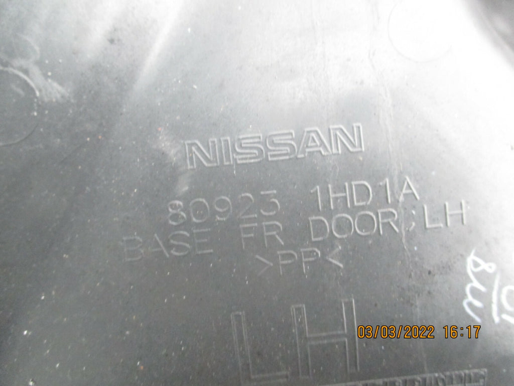 NISSAN MICRA 2014 K13 5DR NSF PASSENGER SIDE FRONT DOOR CARD