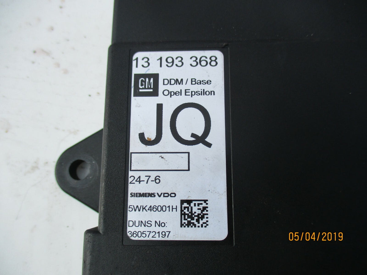 VAUXHALL VECTRA C CENTRAL DOOR LOCKING MODULE 13193368