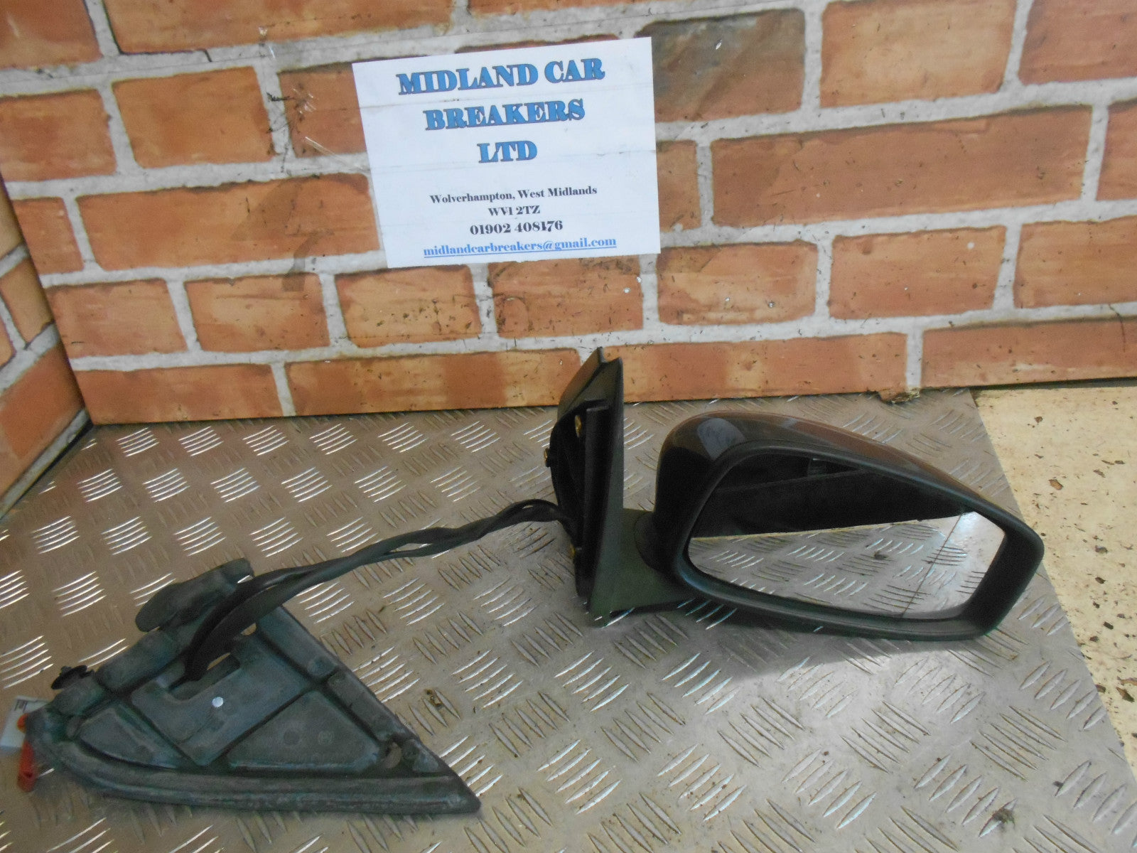 FIAT STILO 192 2002 OS DRIVER SIDE ELECTRIC DOOR WING MIRROR BLUE