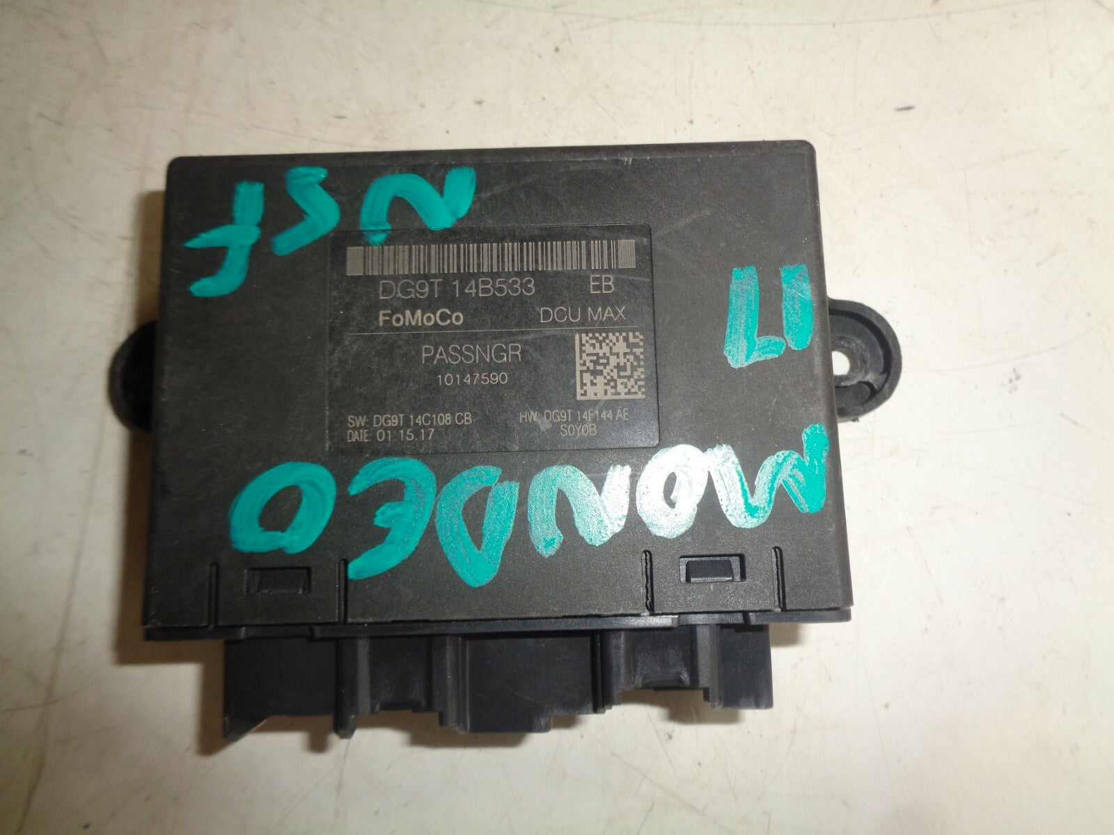 FORD MONDEO MK5 2017 NSF PASSENGER SIDE FRONT DOOR CONTROL MODULE DG9T14B533EB