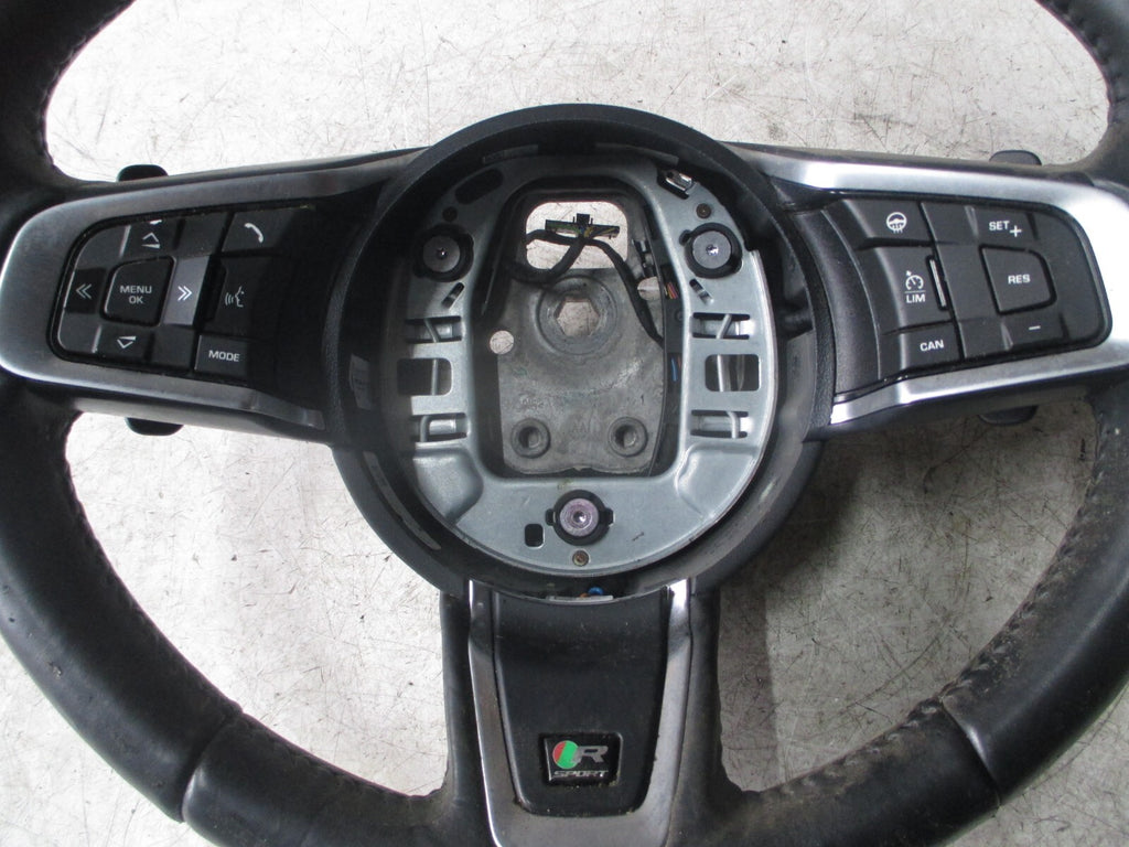 JAGUAR XE X760 2016 R SPORT LEATHER STEERING WHEEL GX7M3F563JC