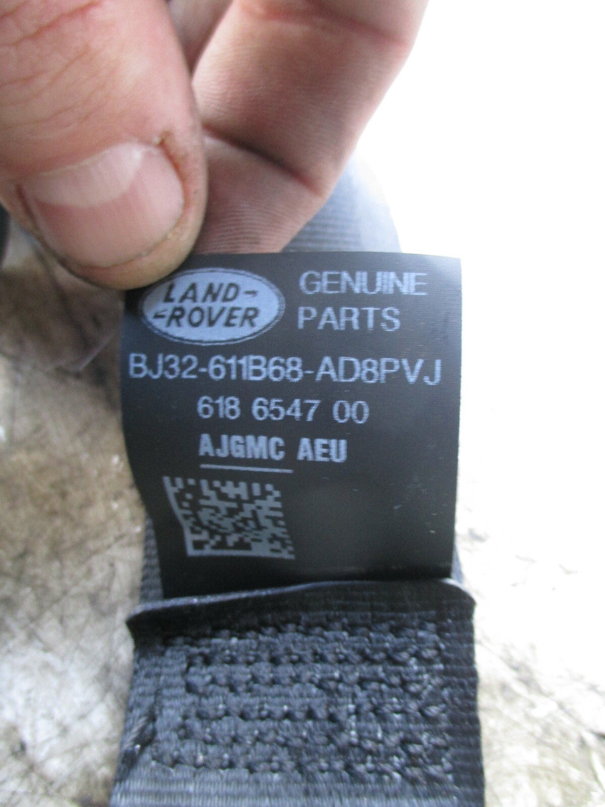 RANGE ROVER EVOQUE 2016 OSR DRIVER SIDE REAR SEAT BELT ASSEMBLY 618582300B