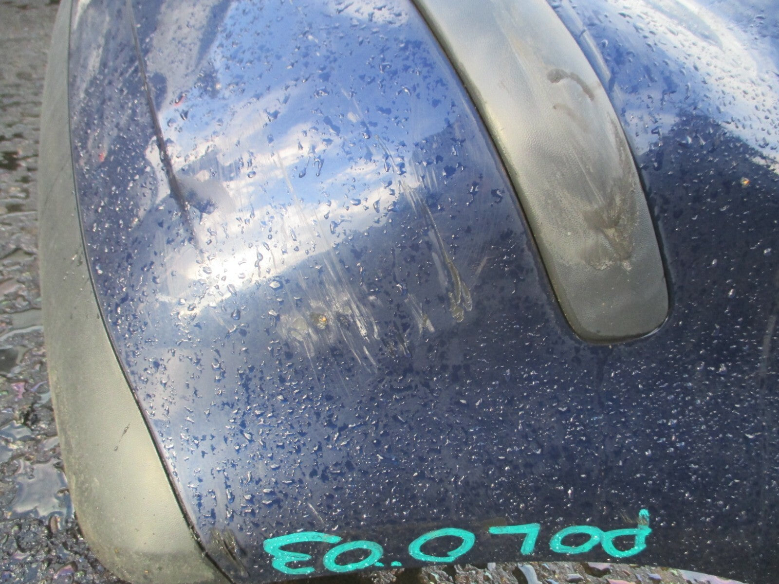 VW VOLKSWAGEN POLO 3 DOOR 2003 COMPLETE REAR BACK PLASTIC BUMPER DARK BLUE