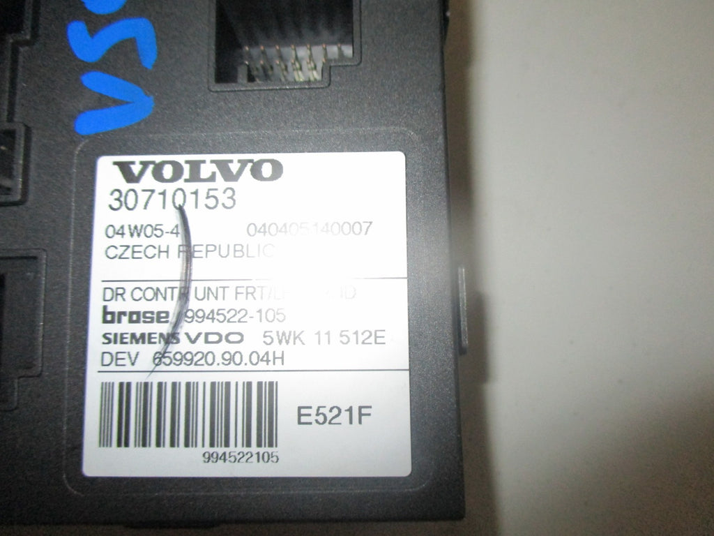 VOLVO V50 ESTATE NSF PASSENGER SIDE FRONT WINDOW MOTOR REGULATOR 30710153