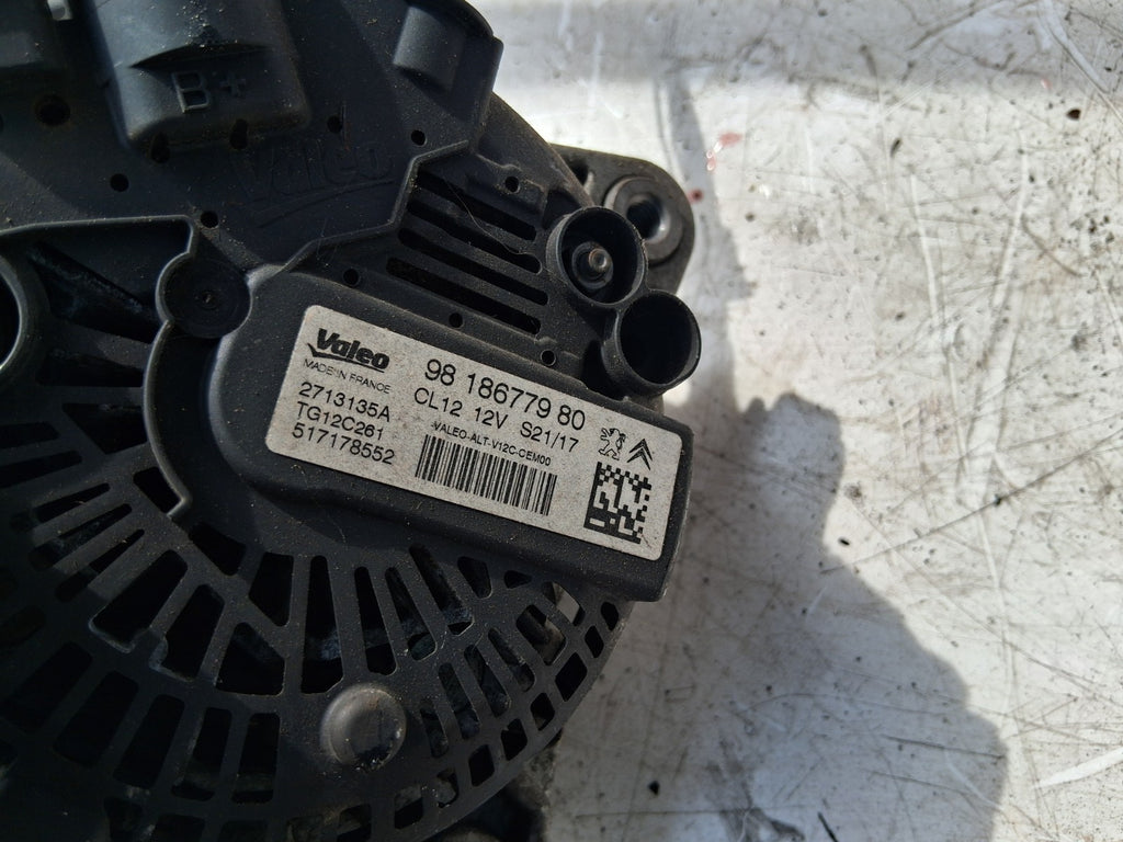 2012 PEUGEOT 208 ALTERNATOR 9818677980