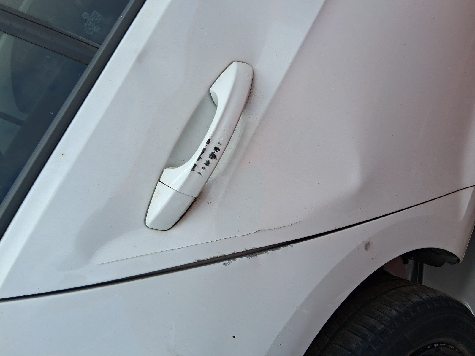 2016 VOLKSWAGEN GOLF MK7 OSR DRIVER SIDE REAR RIGHT BARE DOOR PURE WHITE LC9A