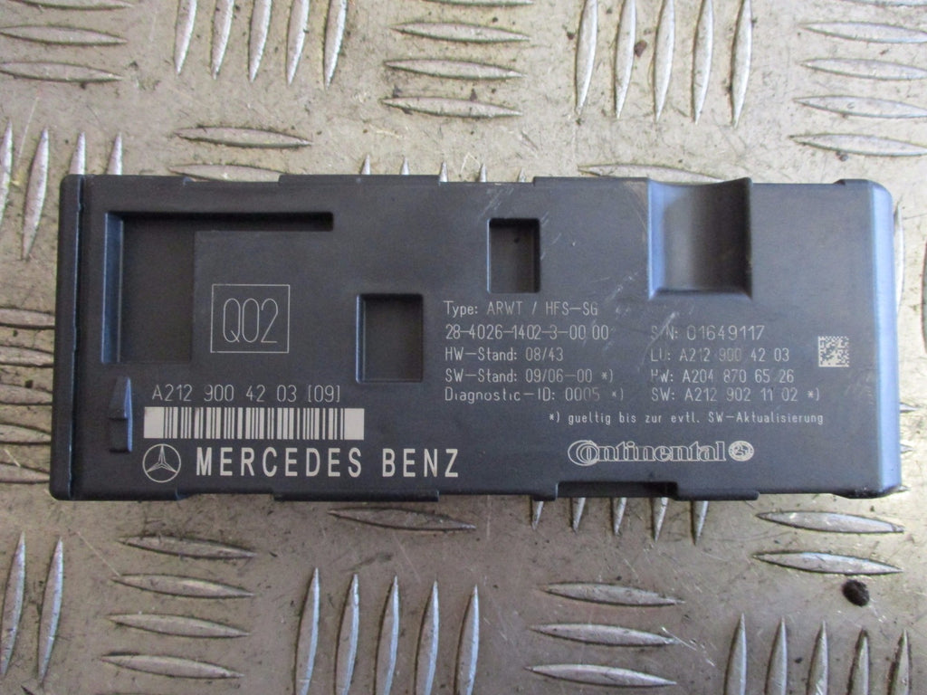MERCEDES C CLASS W204 S204 2013 C220 BOOT TAILGATE CONTROL MODULE A2129004203 09