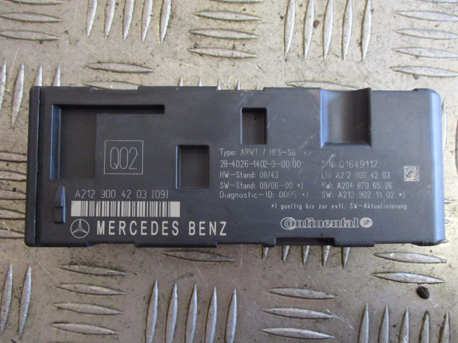 MERCEDES C CLASS W204 S204 2013 C220 BOOT TAILGATE CONTROL MODULE A2129004203 09