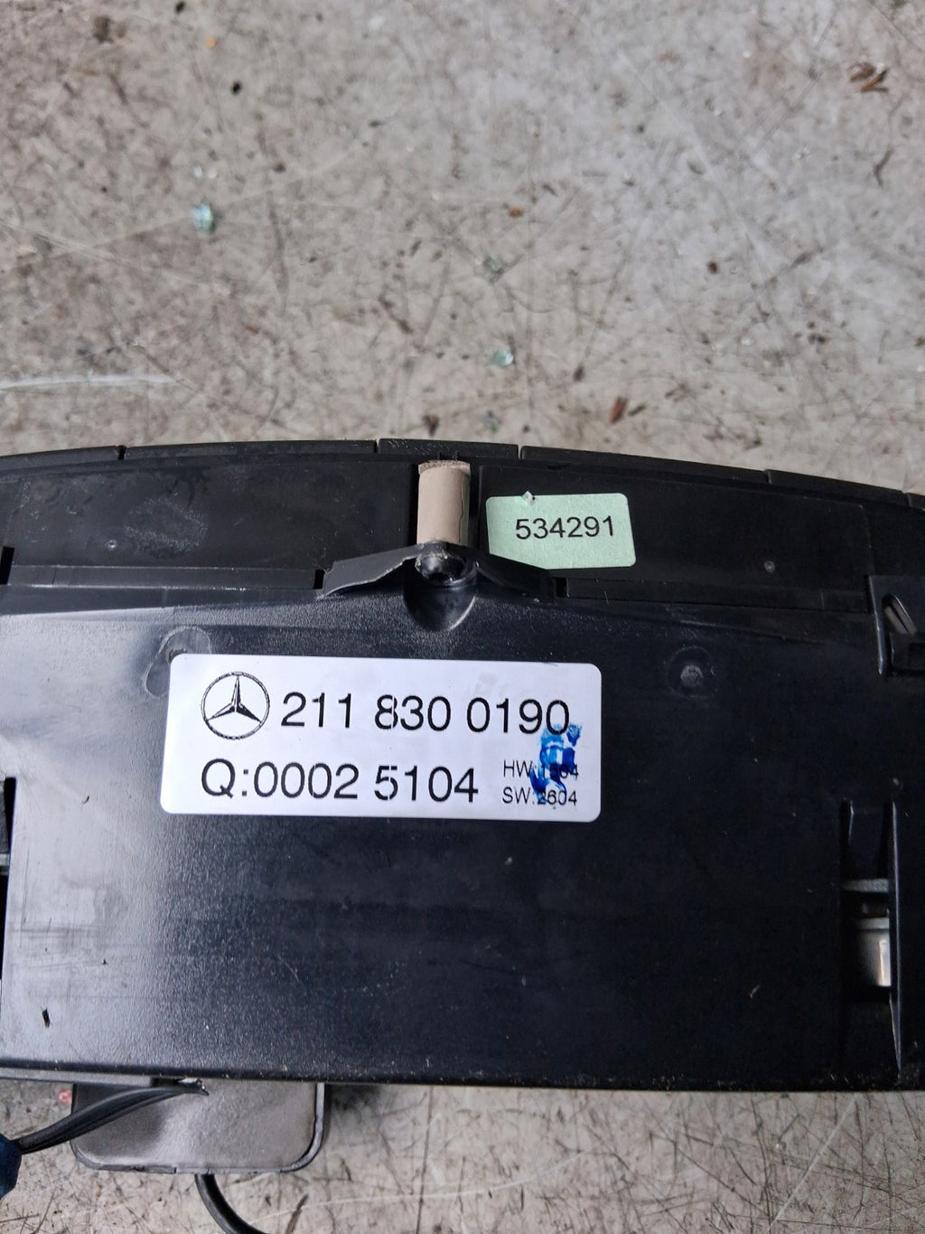 2005 MERCEDES E CLASS HEATER CONTROL PANEL SWITCHES CLIMATE CONTROL 2118300190