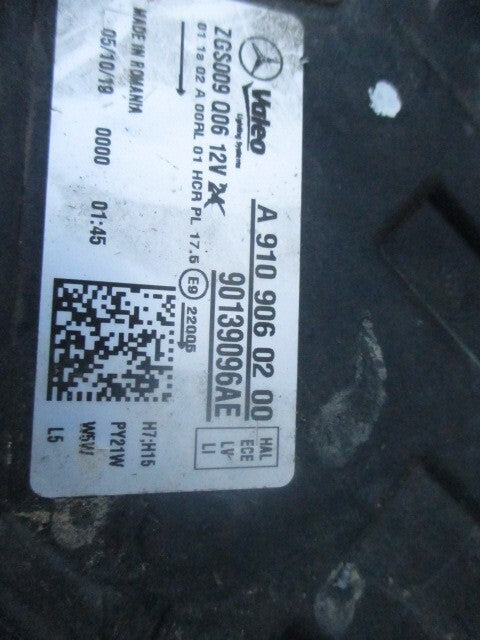 MERCEDES SPRINTER W907 NS PASSENGER HEADLIGHT BROKEN SPARES/REPAIR A9109060200