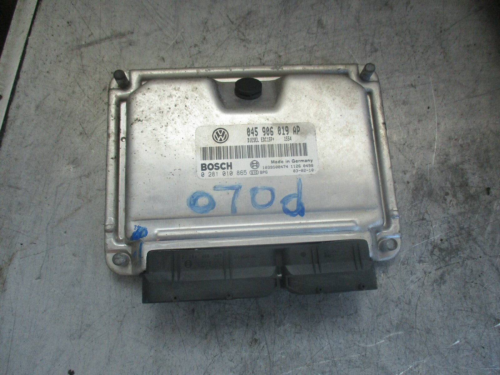 VW VOLKSWAGEN POLO 9N (MK4) 2002 1.4 TDI ENGINE CONTROL UNIT ECU 045906019AP