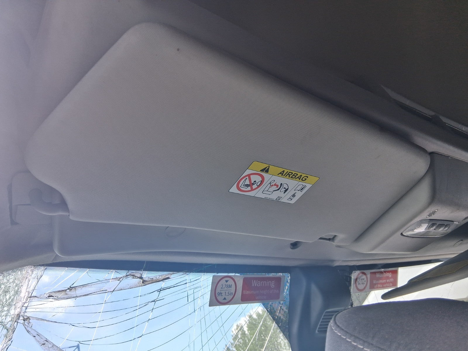 2021 FORD TRANSIT MK8 350 NSF PASSENGER SIDE FRONT SUN VISOR SHADE