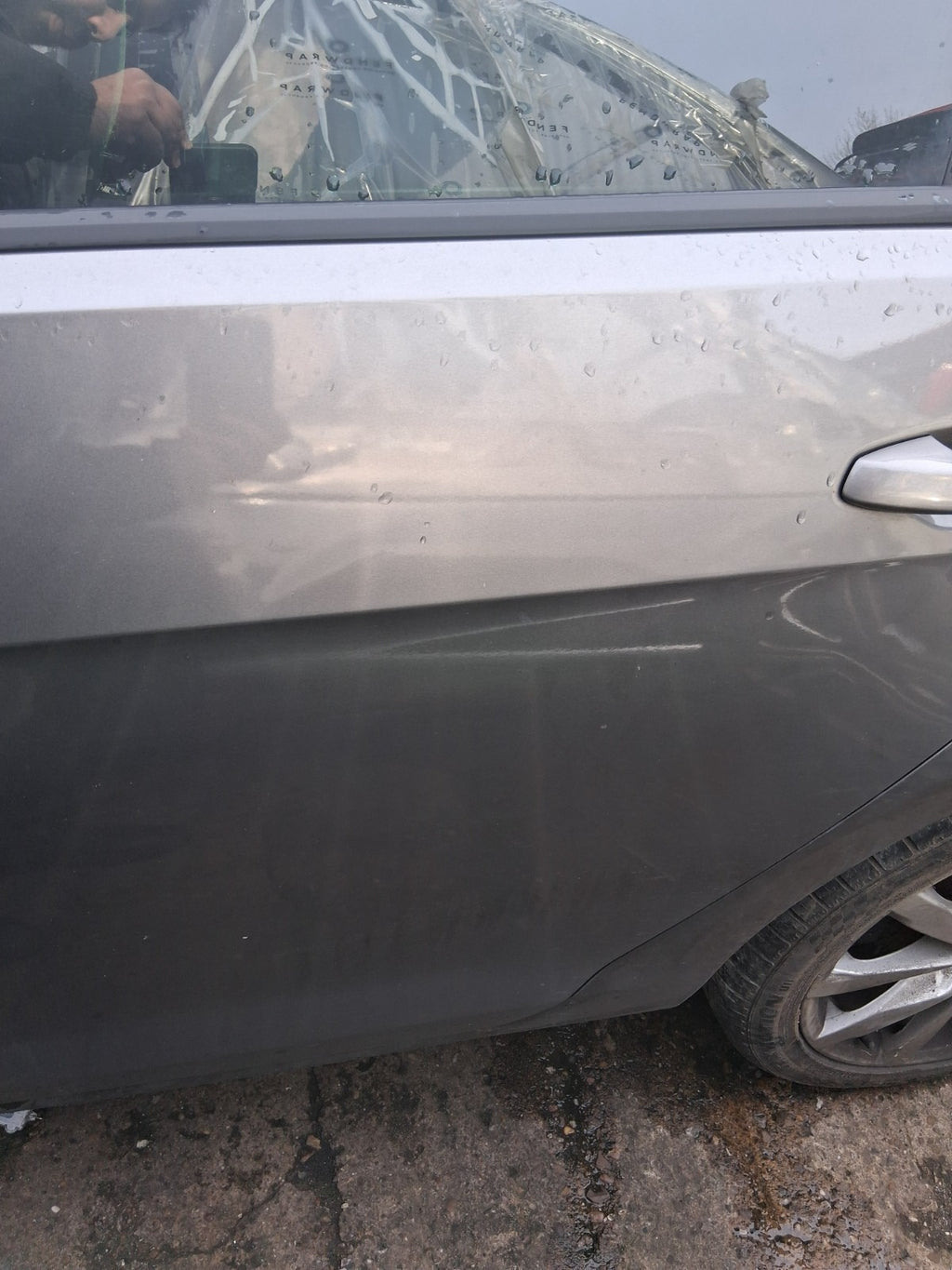 2016 VOLKSWAGEN GOLF MK7 OSR DRIVER SIDE REAR RIGHT BARE DOOR GREY