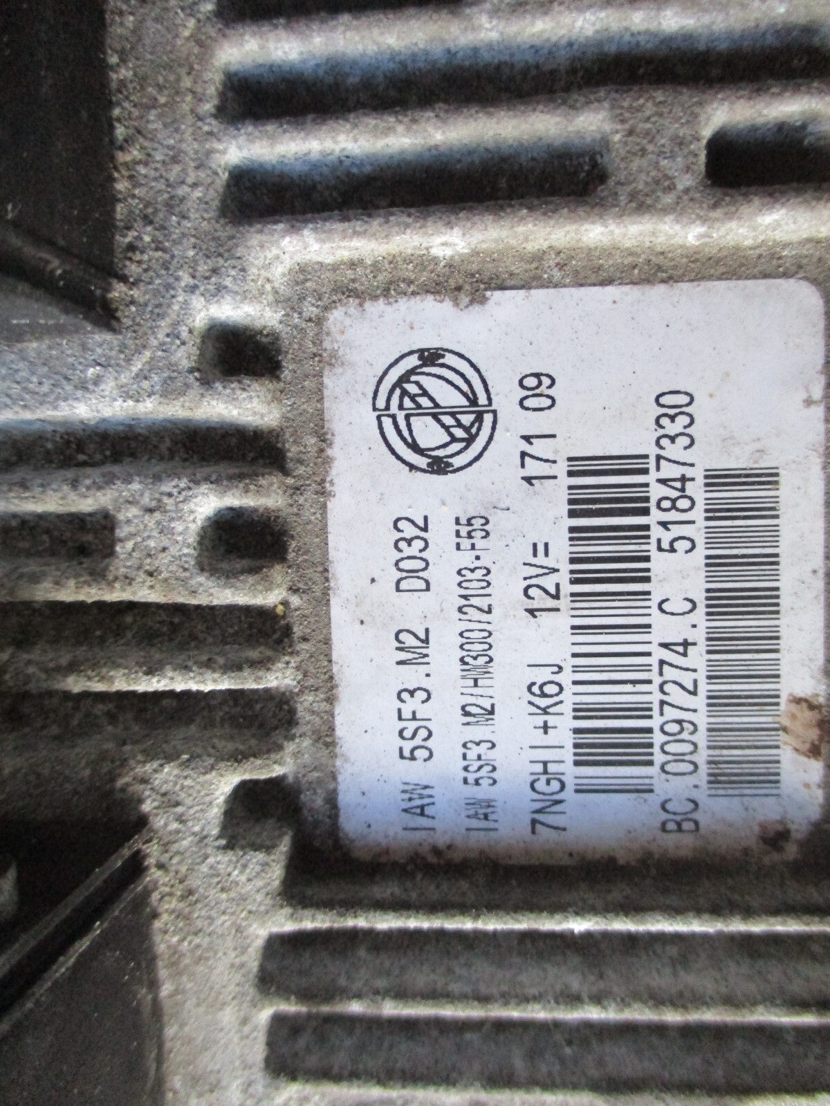FIAT GRANDE PUNTO 1.4 ECU ENGINE CONTROL UNIT 51847330