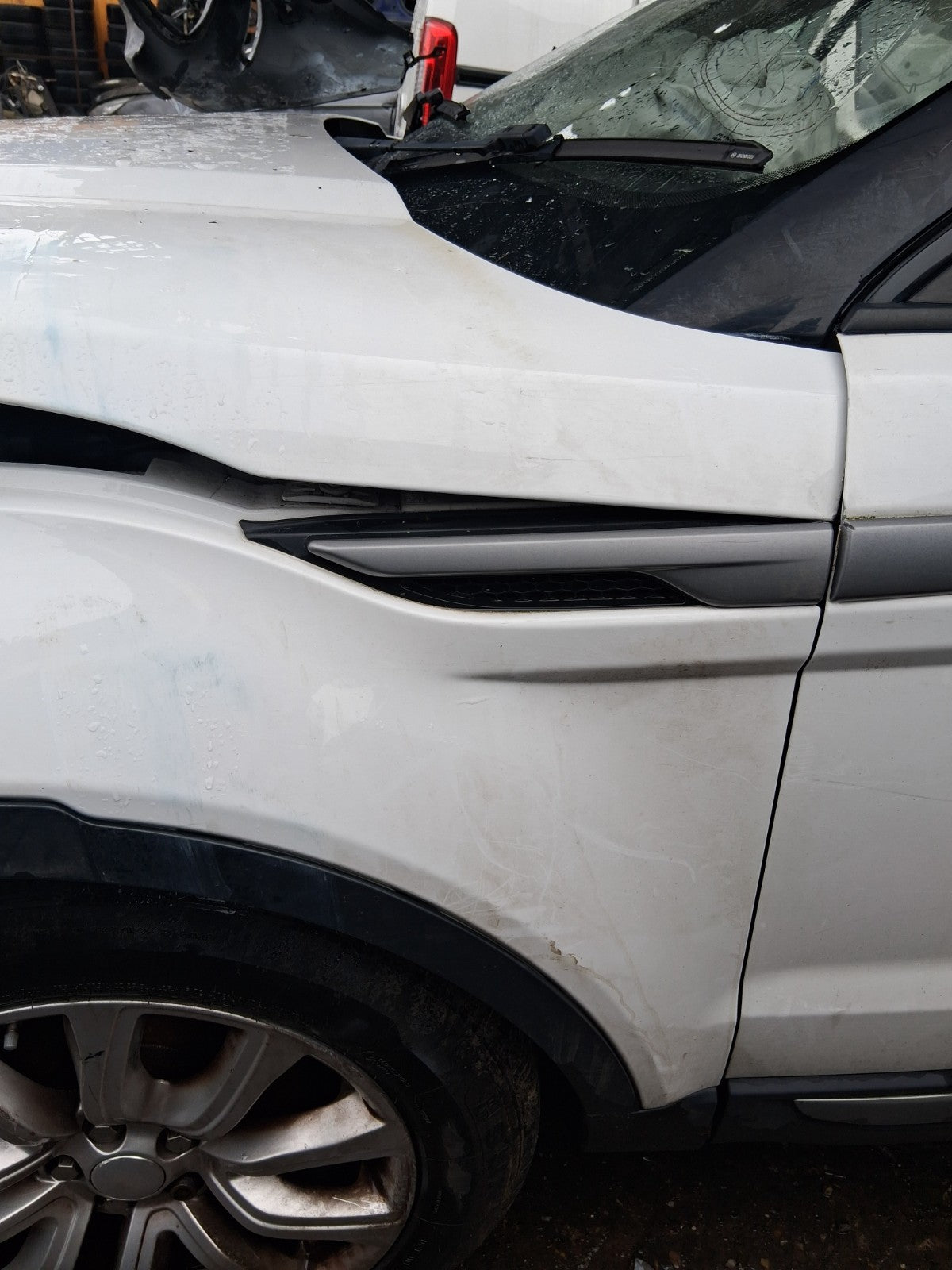 2015 RANGE ROVER EVOQUE L538 NSF PASSENGER SIDE FRONT LEFT WING PANEL WHITE