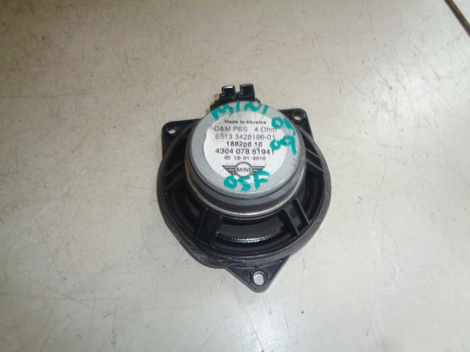 MINI COOPER ONE R56 OSF DRIVER SIDE FRONT DOOR MID SPEAKER 3428196