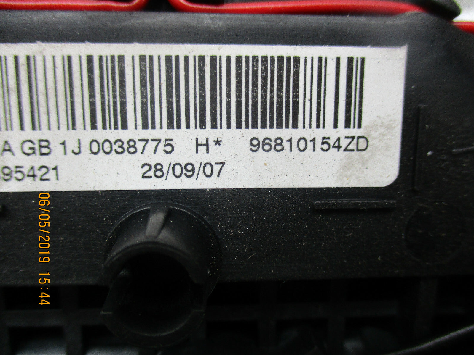 PEUGEOT 308 2007 DRIVER SIDE STEERING WHEEL AIRBAG 96810154ZD