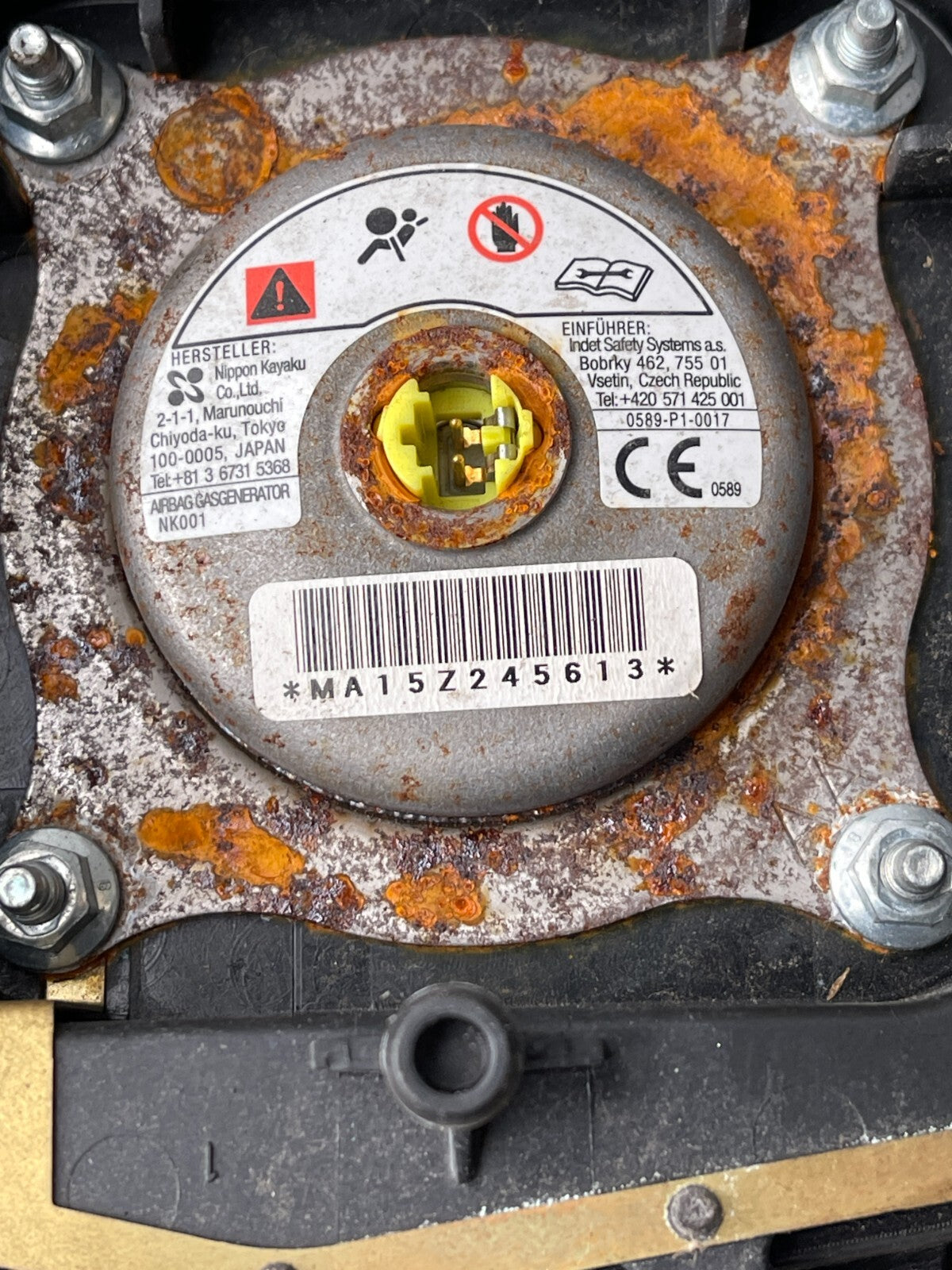 2011 NISSAN NOTE MK1 STEERING WHEEL AIRBAG 3055429