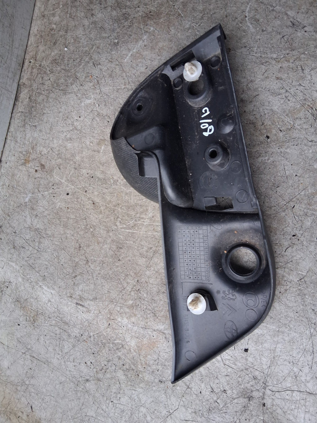2008 CITROEN C1 3 DOOR NSF PASSENGER SIDE LEFT WING MIRROR COVER 674920H010