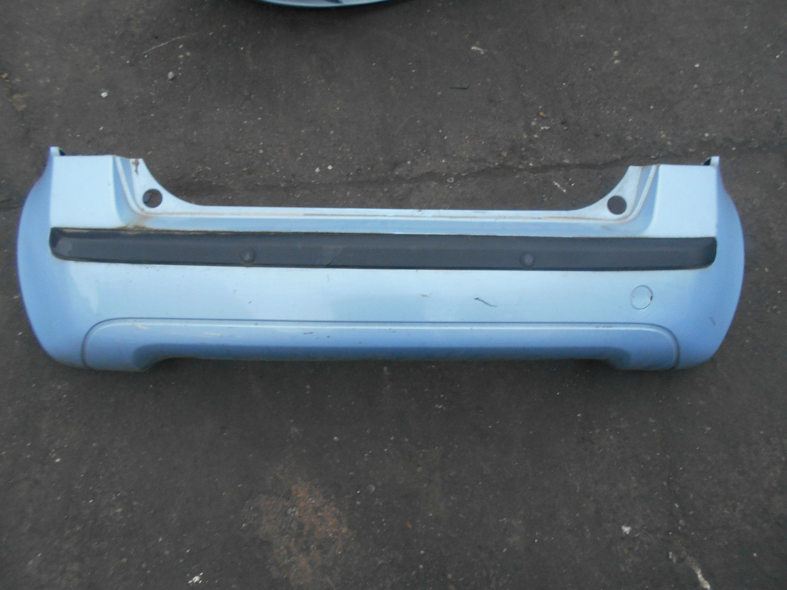 FIAT IDEA MPV 2005 REAR PLASTIC BUMPER & PARKING SENSORS BLUE