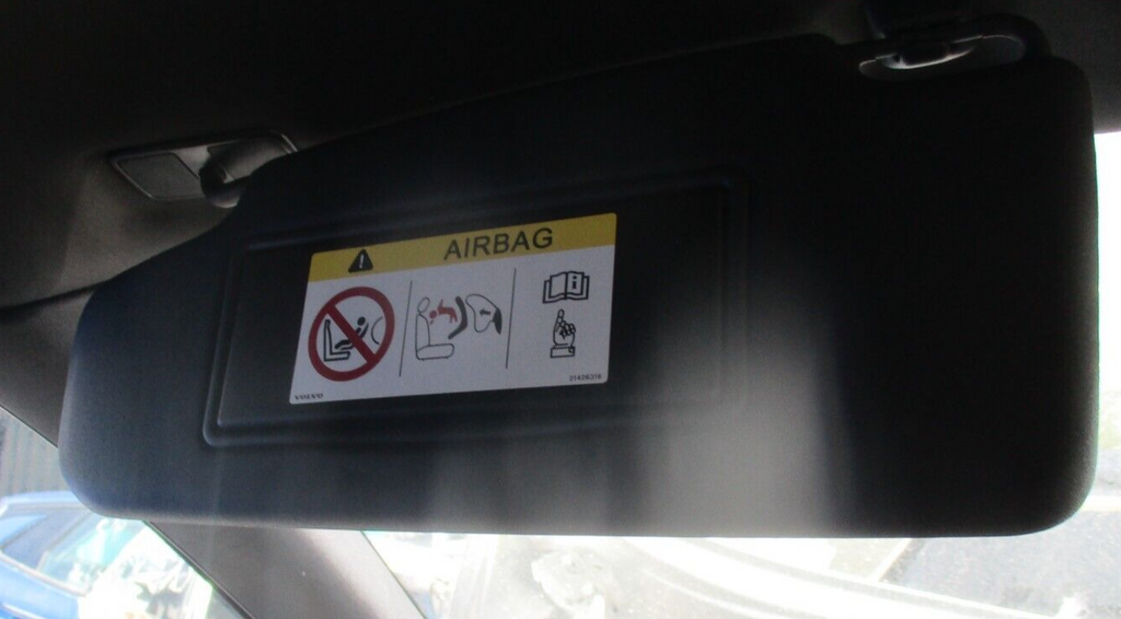 2016 VOLVO V40 R DESIGN NSF PASSENGERS SIDE FRONT SUN VISOR