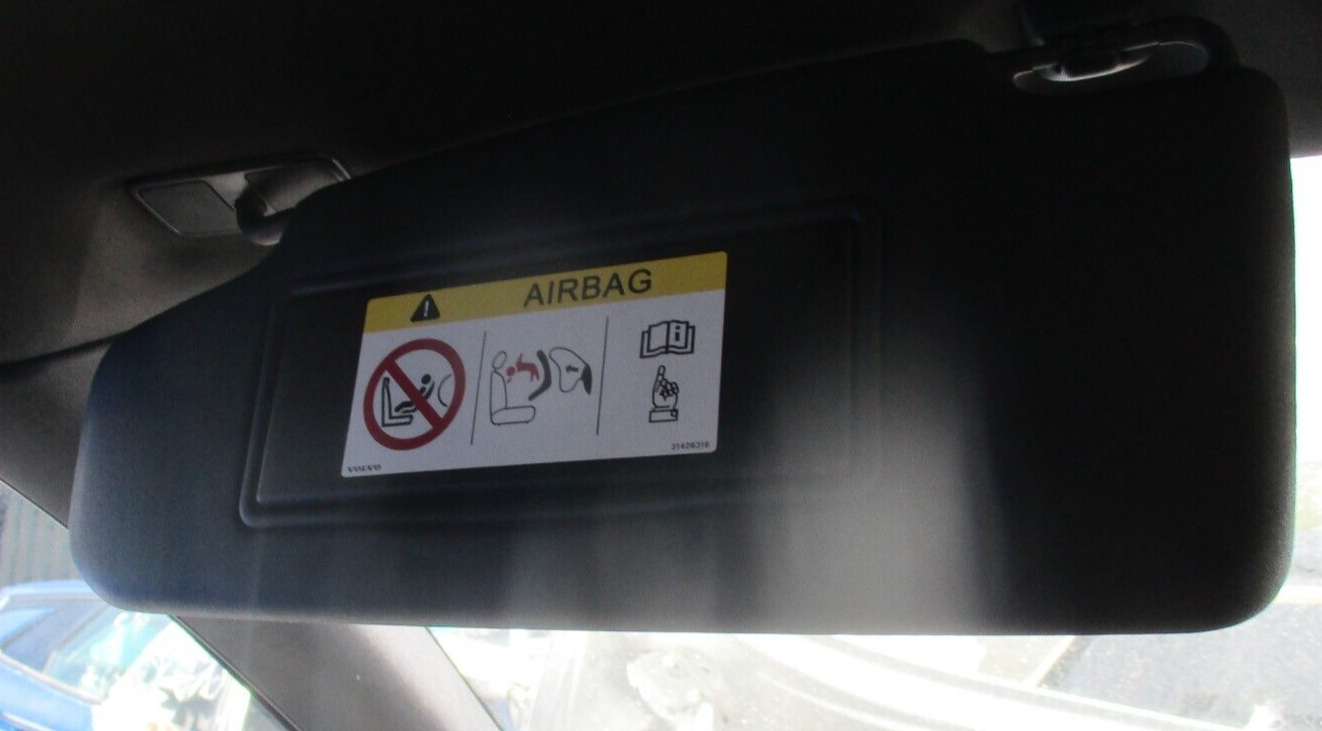 2016 VOLVO V40 R DESIGN NSF PASSENGERS SIDE FRONT SUN VISOR