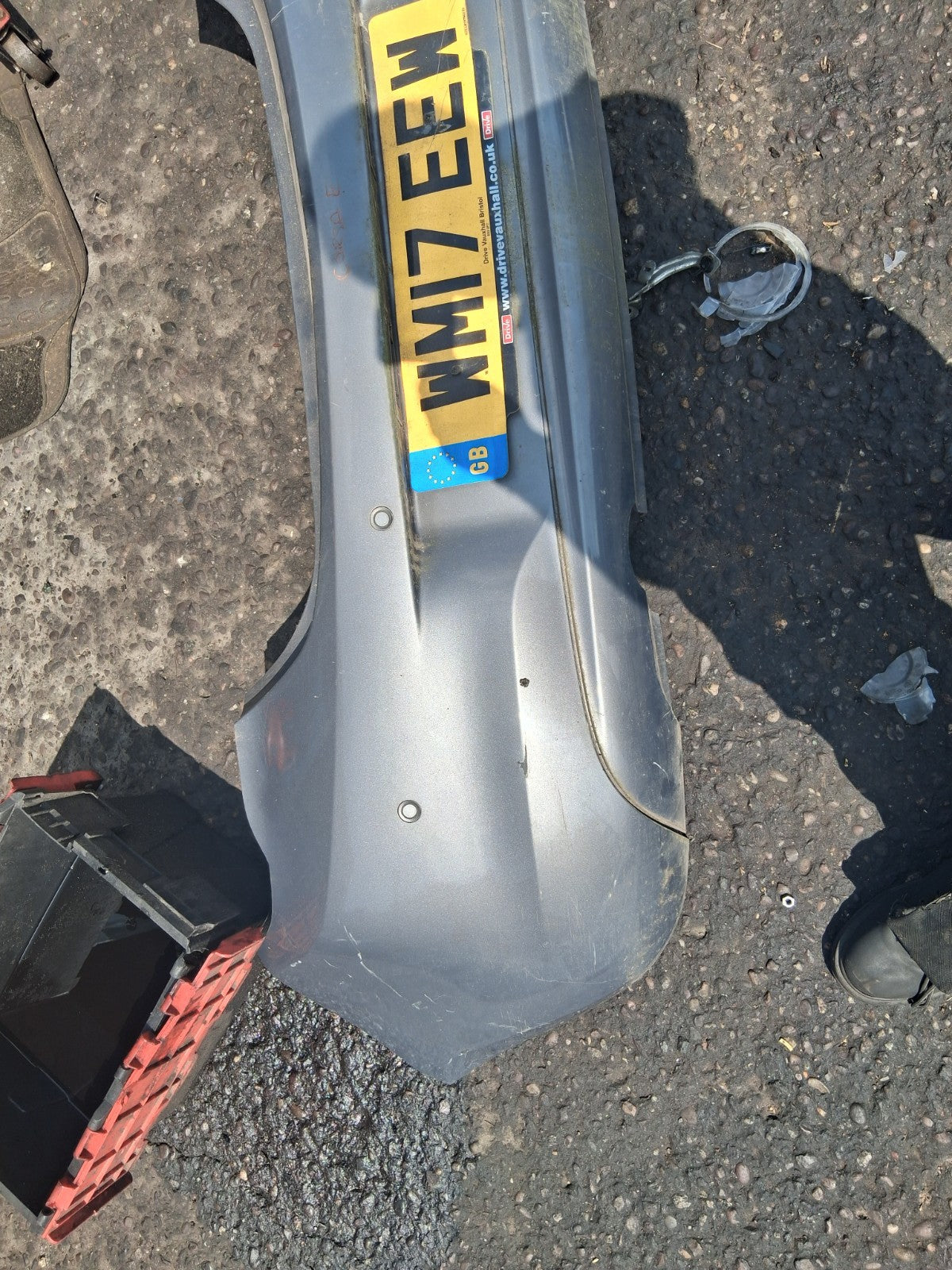 2017 VAUXHALL CORSA E 3 DOOR COMPLETE REAR BUMPER SILVER METALLIC 176