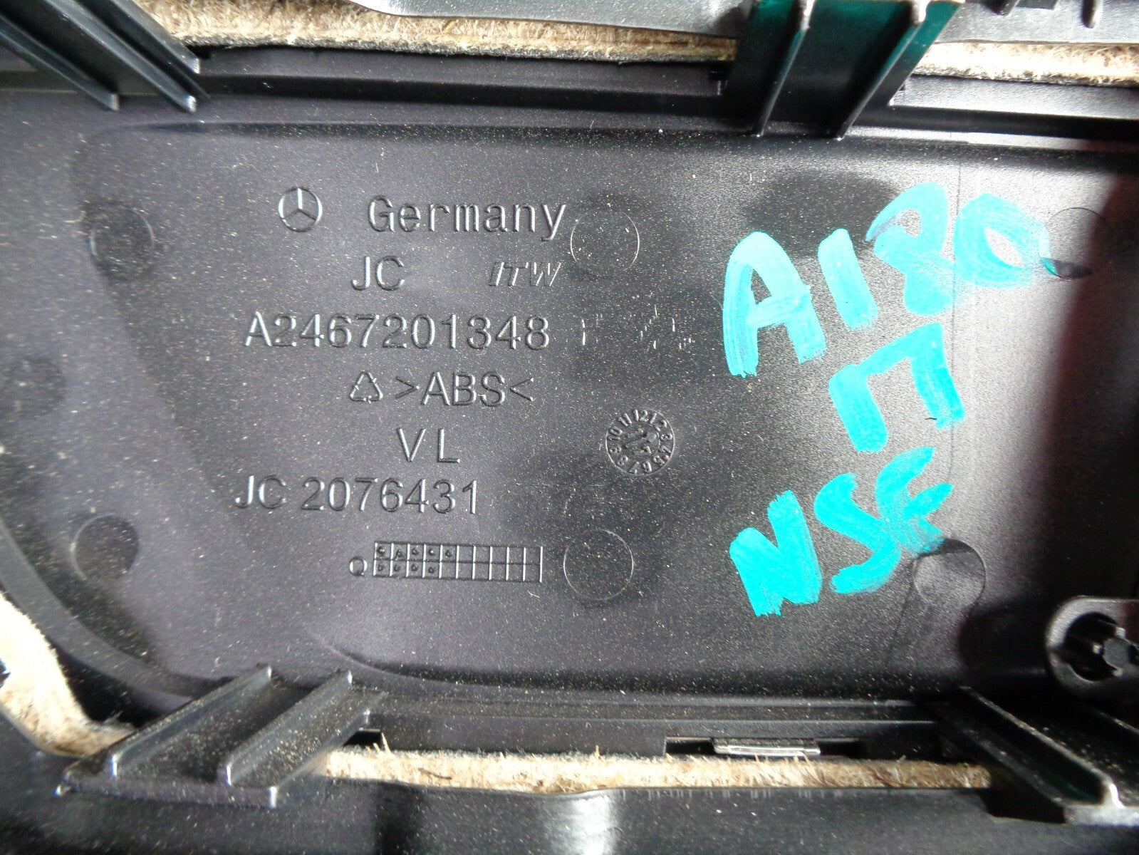 MERCEDES A CLASS 2017 W176 NEAR PASSENGER SIDE FRONT DOOR CARD A2467201348