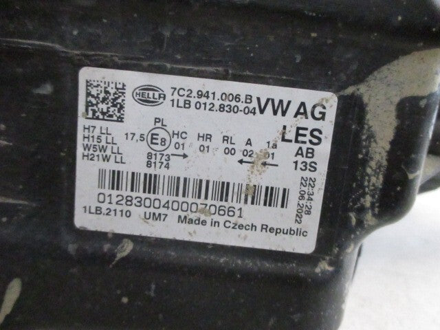 2022 VOLKSWAGEN CRAFTER MK2 MAN TGE OSF DRIVER FRONT HEADLIGHT LAMP 7C2941006