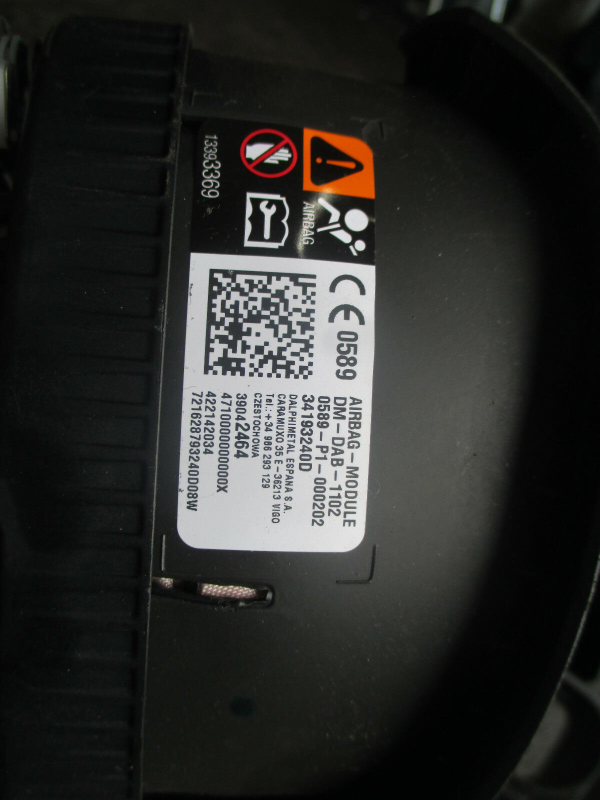 VAUXHALL ASTRA K MK7 DRIVER AIRBAG KIT DASH WITH ECU