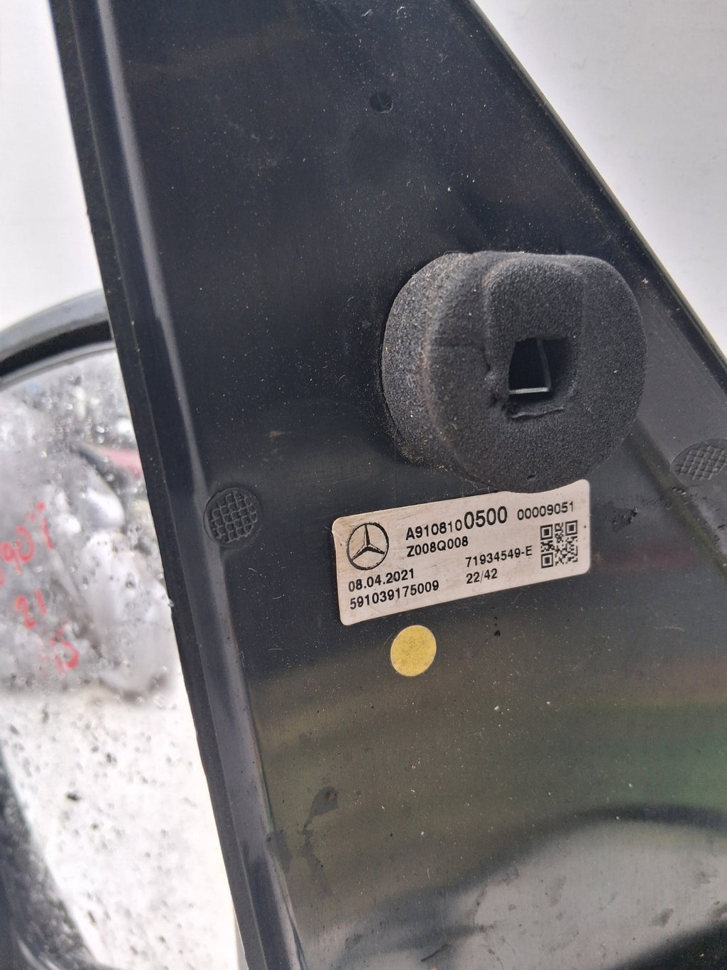 2021 MERCEDES SPRINTER W907 NSF PASSENGER SIDE FRONT LEFT WING MIRROR A910810050