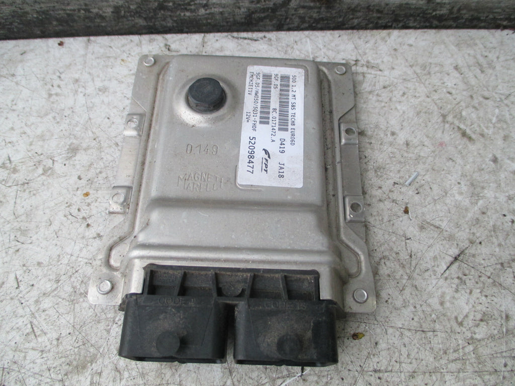 FIAT 500 2019 1.2 PETROL MANUAL ECU ENGINE CONTROL MODULE UNIT 52098477