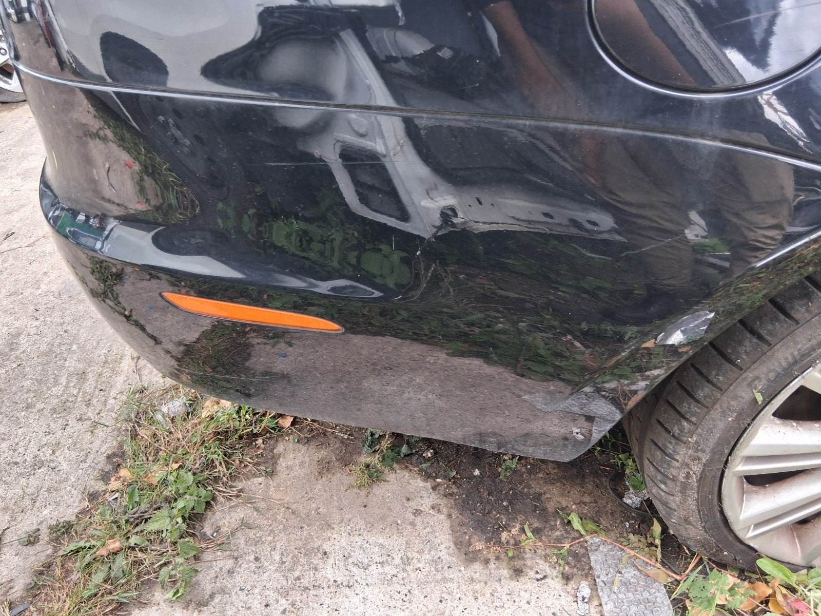 2012 JAGUAR XJ X351 COMPLETE REAR BUMPER WITH SENSORS MIDNIGHT BLACK MET PEF