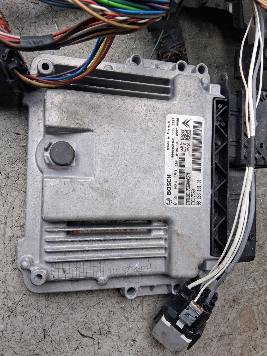 2018 CITROEN BERLINGO MK2 ECU ENGINE CONTROL UNIT 9825318180 9806460480