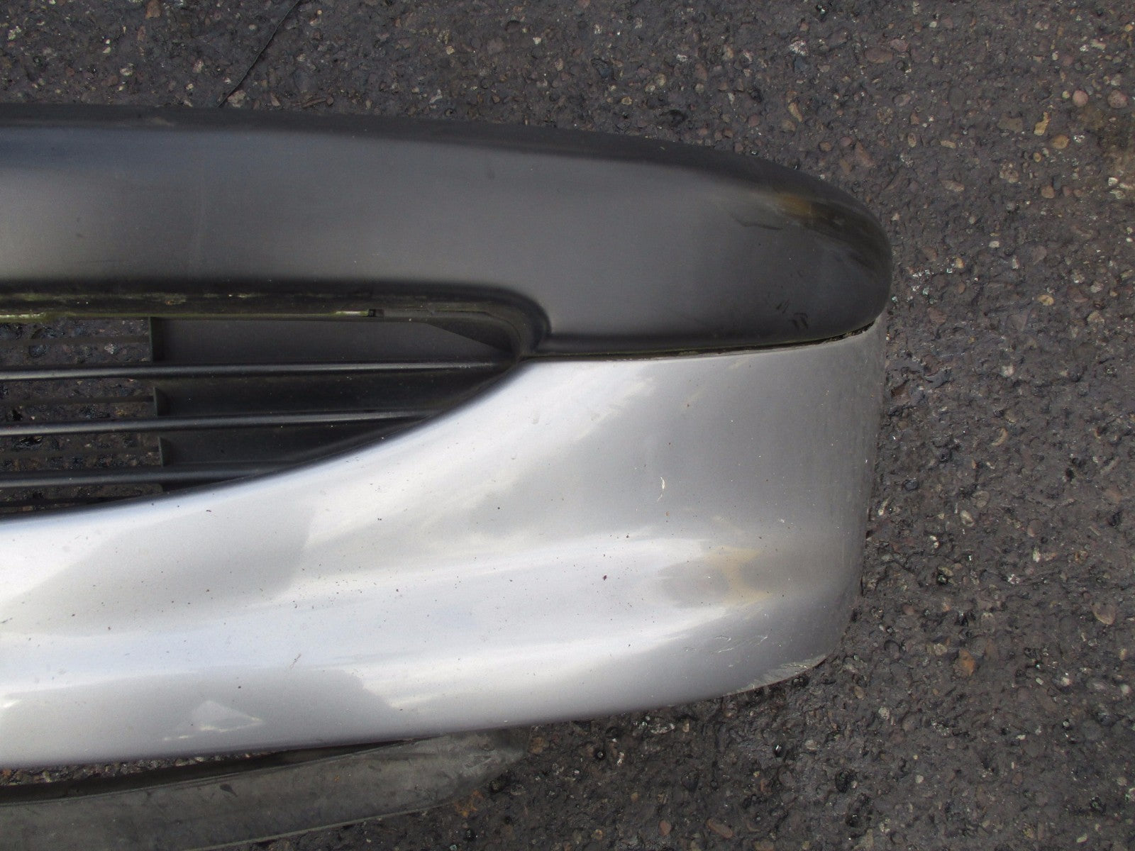 PEUGEOT 206 2002 COMPLETE FRONT PLASTIC BUMPER SILVER
