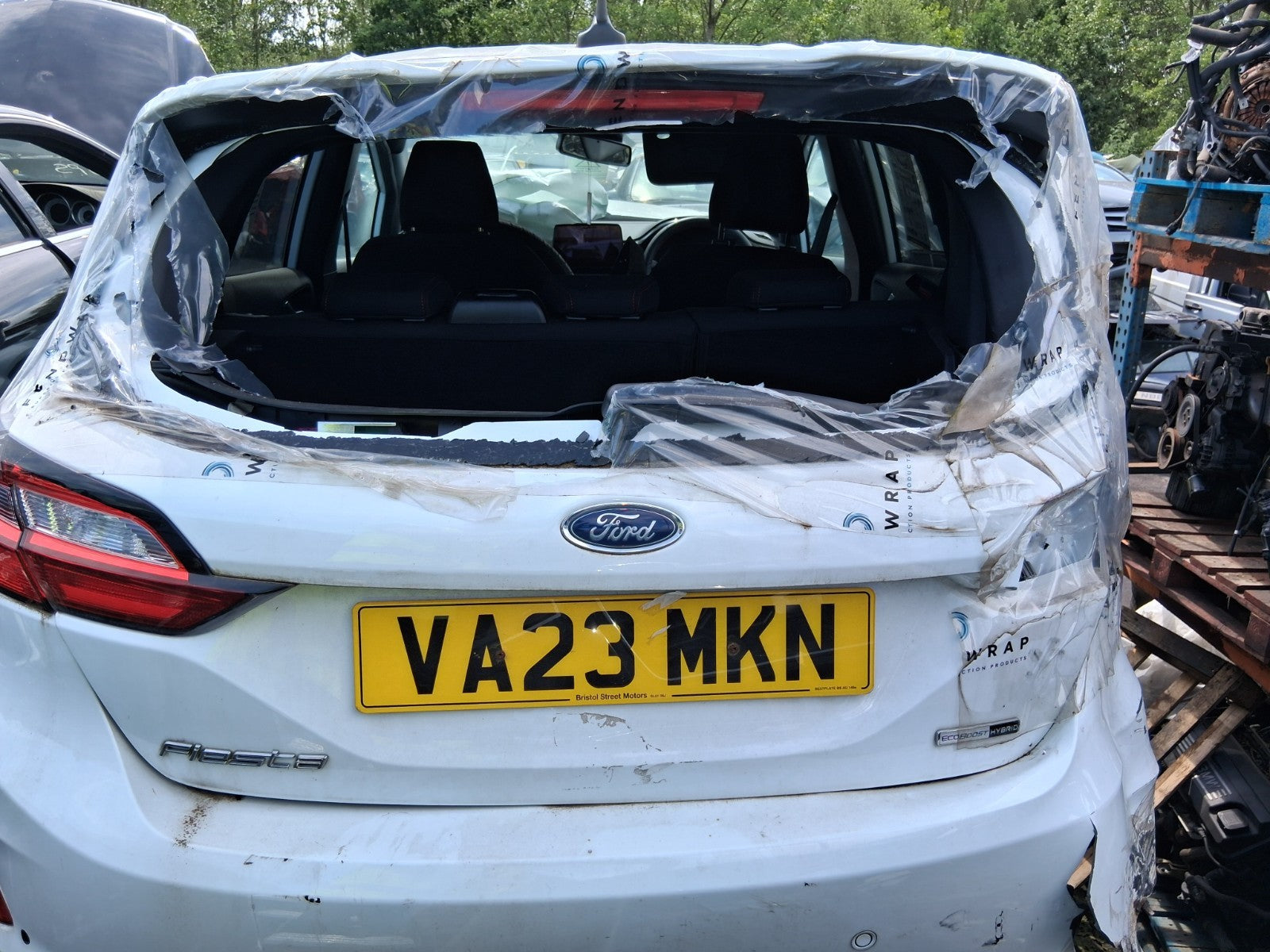2023 FORD FIESTA MK8 REAR BARE TAILGATE BOOTLID WHITE