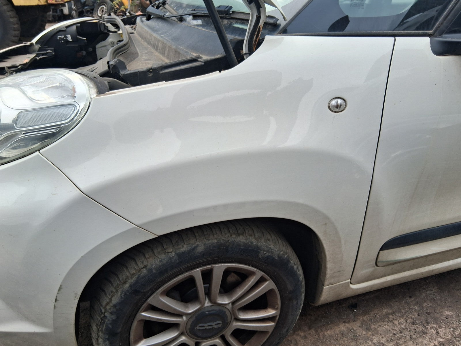 2019 FIAT 500L NSF PASSENGER SIDE FRONT WING PANEL WHITE BIANCO GELATO 934/A