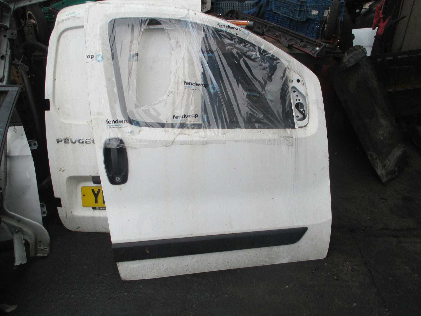 2015 PEUGEOT BIPPER OSF DRIVER SIDE FRONT DOOR BARE WHITE
