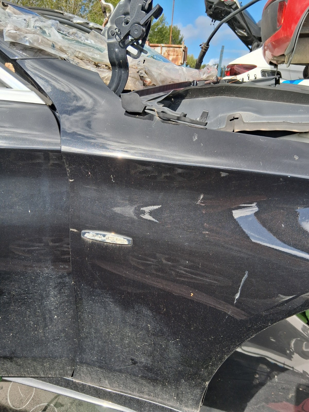 2016 MERCEDES C CLASS W205 OSF DRIVER SIDE FRONT RIGHT WING PANEL BLACK 197