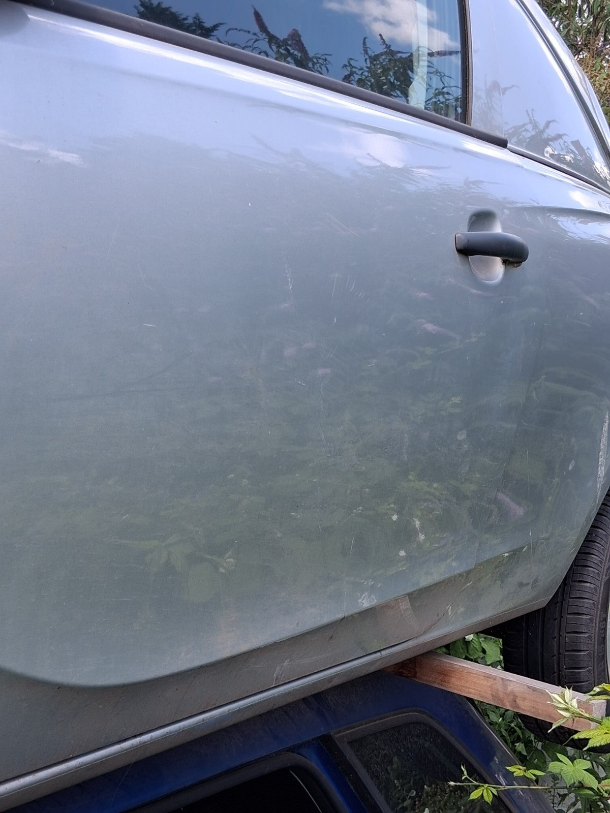 2017 VAUXHALL CORSA E 3 DOOR NS PASSENGER SIDE BARE DOOR SILVER METALLIC 176