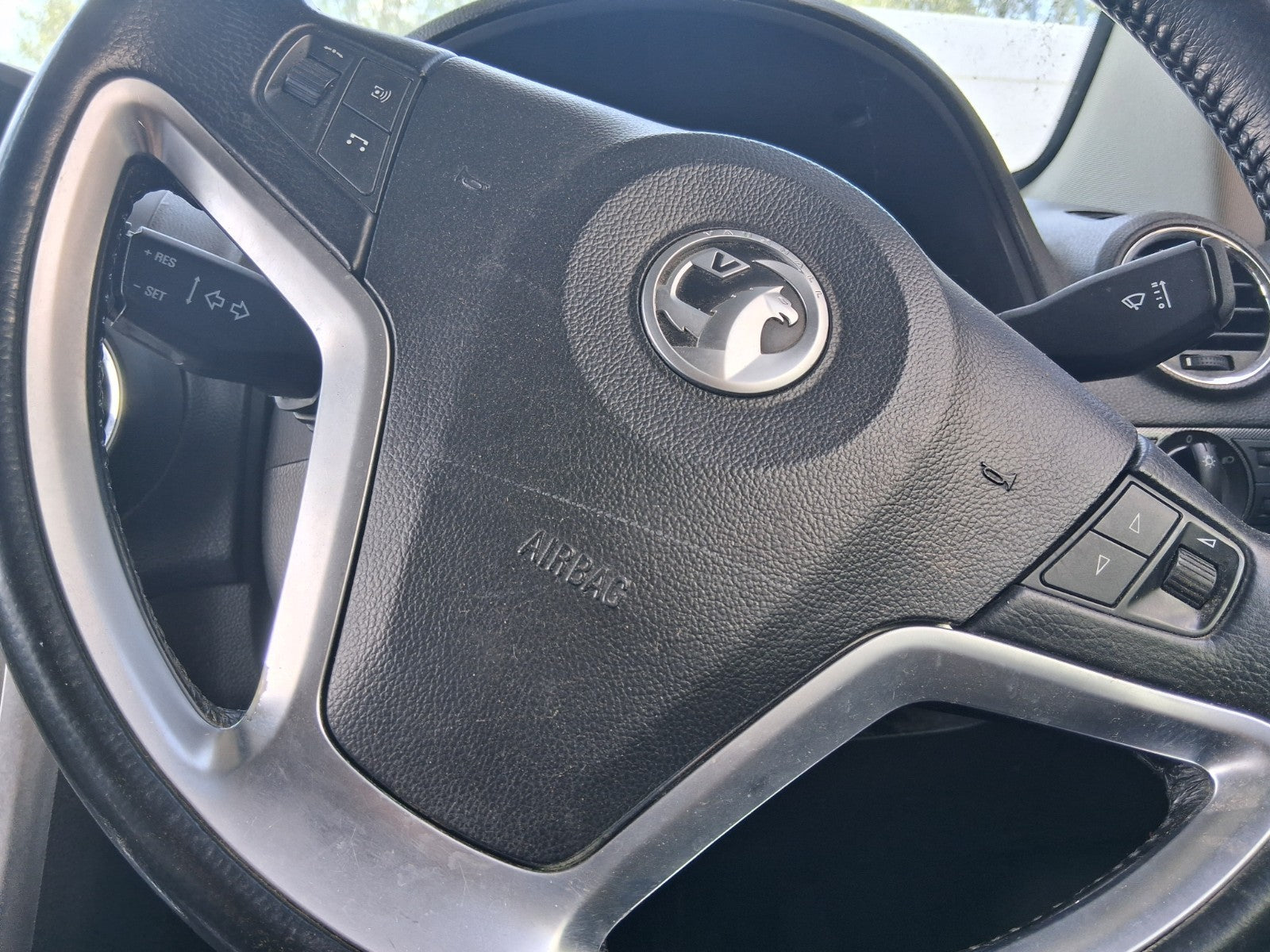 2015 VAUXHALL ANTARA MK1 LEATHER MULTIFUNCTION STEERING WHEEL WITHOUT AIRBAG
