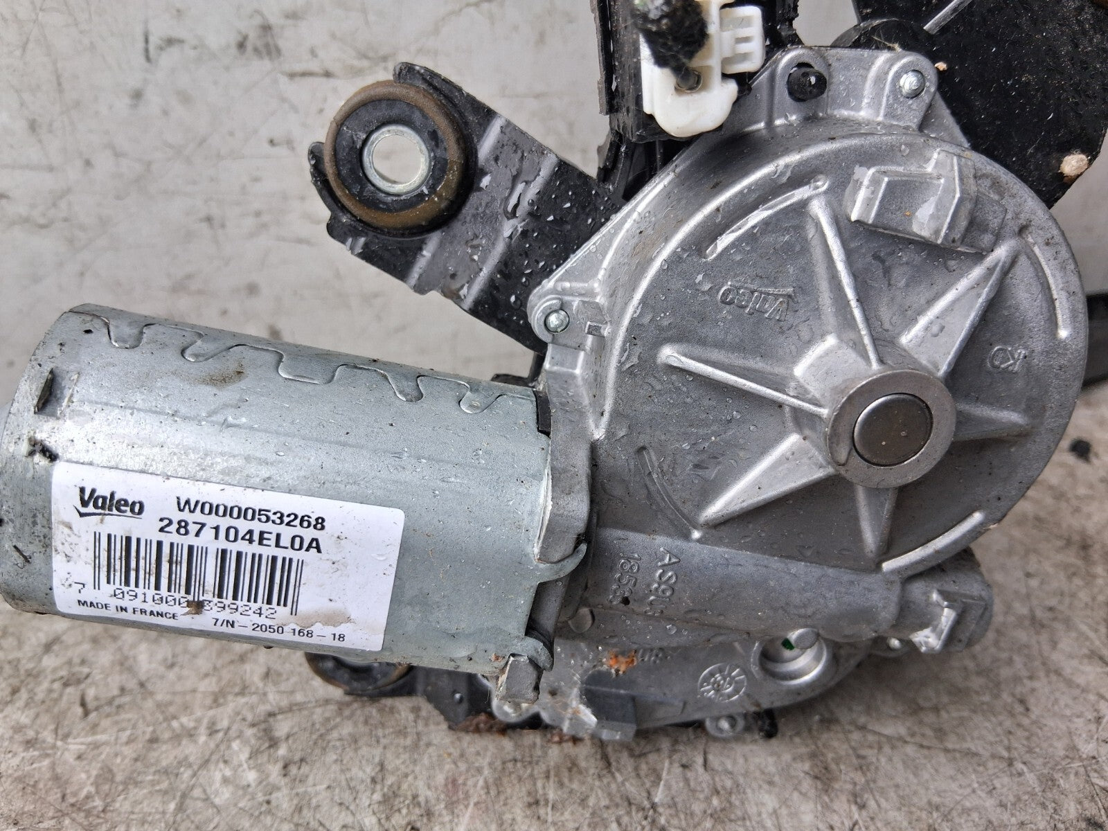2018 NISSAN QASHQAI J11 REAR WINDSCREEN WIPER MOTOR MECHANISM 287104EL0A