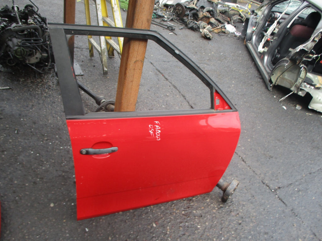 SKODA FABIA MK2 2009 OSF DRIVER SIDE FRONT DOOR RED