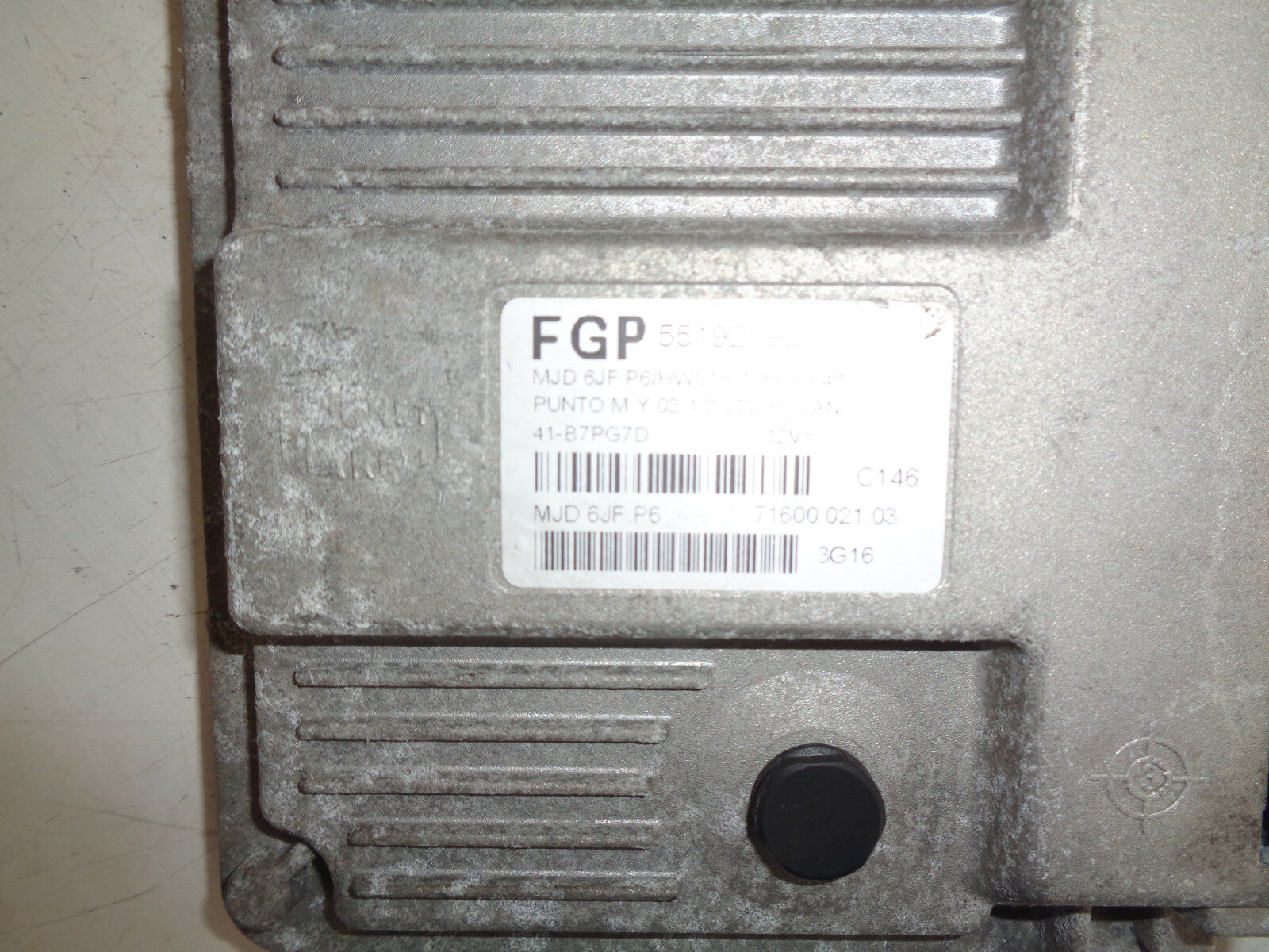 FIAT PUNTO MK2 2003 1.3 JTD DIESEL ENGINE ECU CONTROL MODULE UNIT 55192093