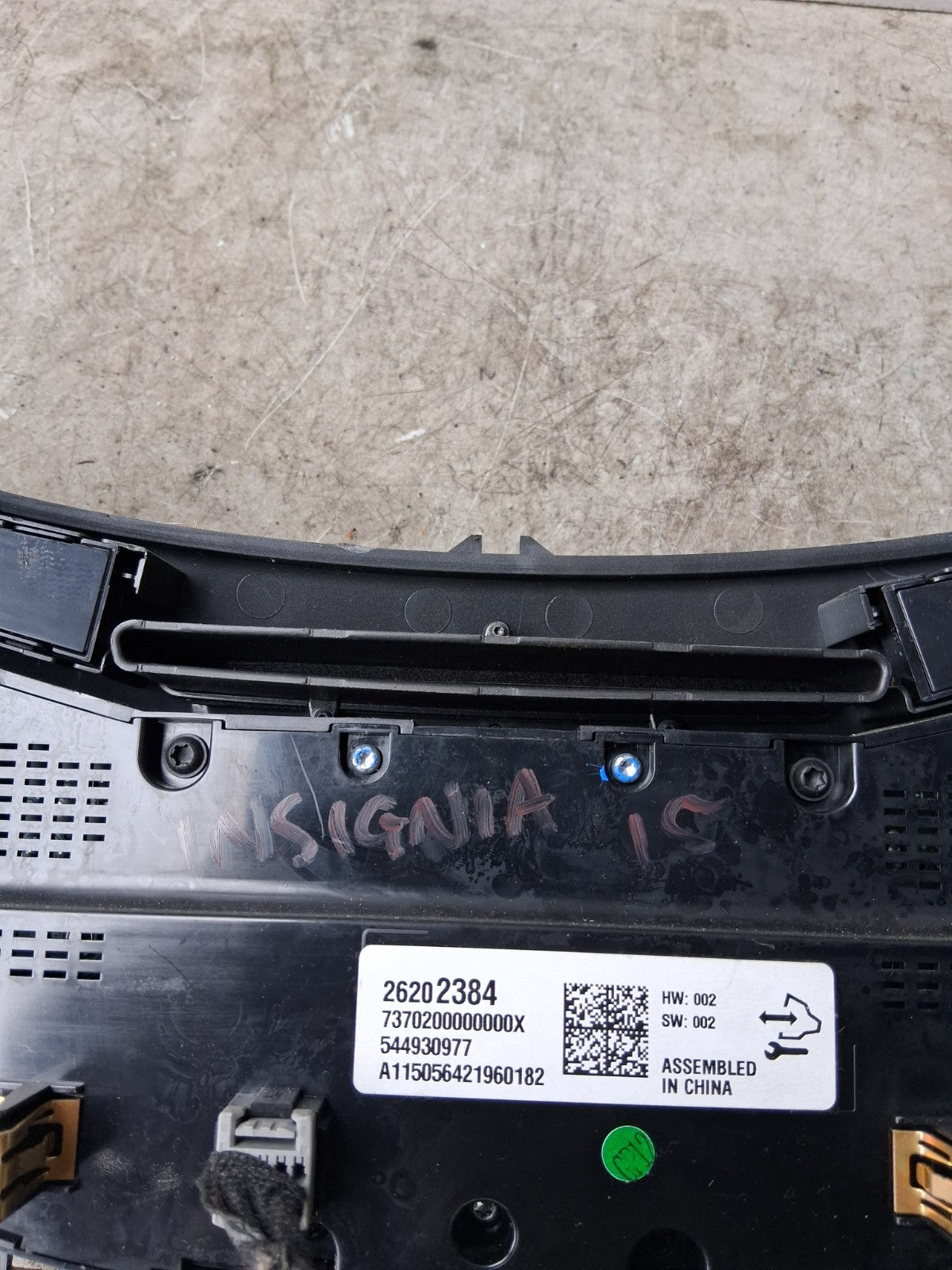 2015 VAUXHALL INSIGNIA AC HEATER CLIMATE CONTROL SWITCH PANEL 2620238